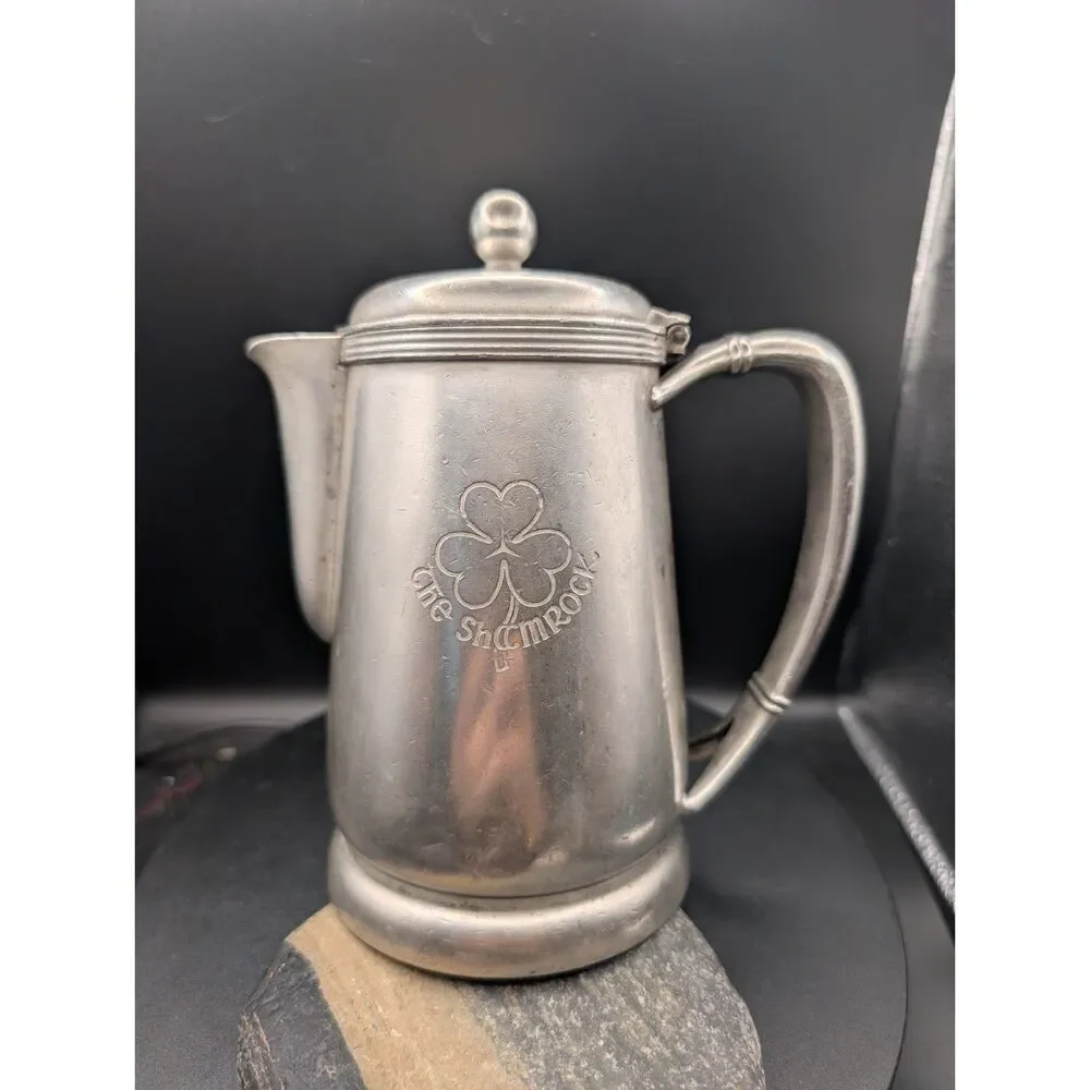Vintage Shamrock McCarthy Center Coffee Pot – Intl Silver Co – 16 oz